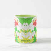 BENJAMIN ~ White Green Red Yellow CHRISTMAS Mok (Midden)