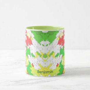 BENJAMIN ~ White Green Red Yellow CHRISTMAS Mok