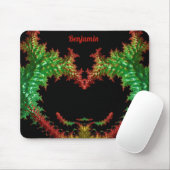 BENJAMIN ~ Zany Hot Red, Yellow, Black en Green Muismat (Met muis)