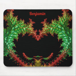BENJAMIN ~ Zany Hot Red, Yellow, Black en Green Muismat