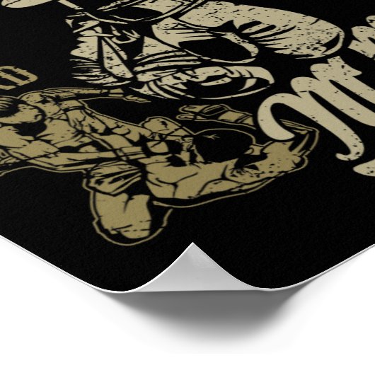 Benjamin's Gym Boxing MMA Retro Design voor de NAM Poster (Hoek)