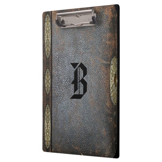 Benjura Old Book Style Cool Monogram Klembord (Links)