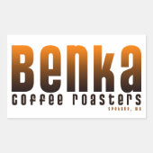 Benka koffiebranders Sticker 5x3 (Voorkant)