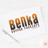 Benka koffiebranders Sticker 5x3 (Envelop)
