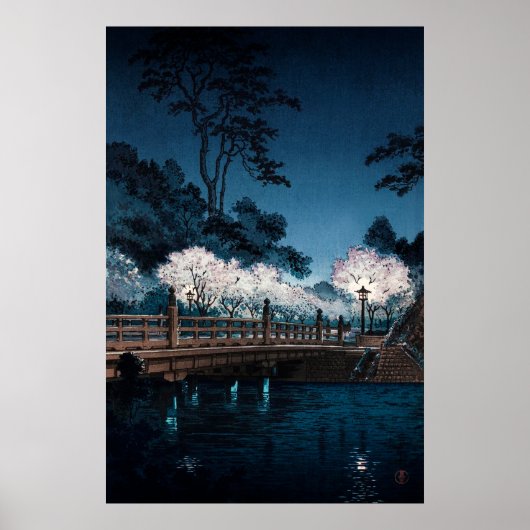 Benkei Bridge door Tsuchiya Koitsu Poster (Voorkant)