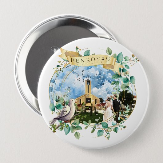 Benkovac Ronde Button 4,0 Cm (Voorkant /achterkant)