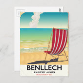 Benllech, Anglesey Wales vintage poster Briefkaart (Voorkant / Achterkant)
