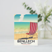 Benllech, Anglesey Wales vintage reisposter Briefkaart (Staand voorkant)