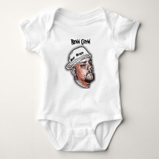 Benn Grym baby onzie Romper (Voorkant)