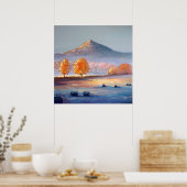 Bennachie Autumn Light-schilderdruk poster (Keuken)