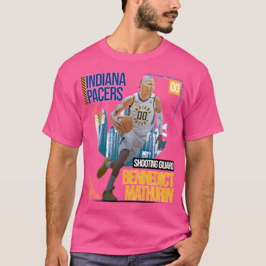 Bennedict Mathurin Basketball Art Pacers 2 T-shirt (Voorkant)