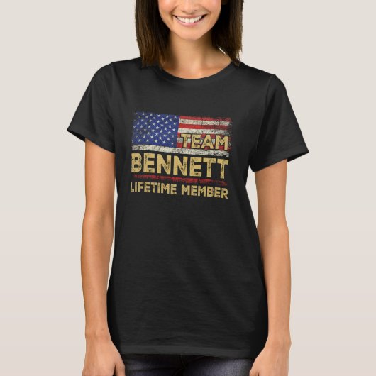 Bennett Achternaam Shirt Team Bennett Levenslang L (Voorkant)