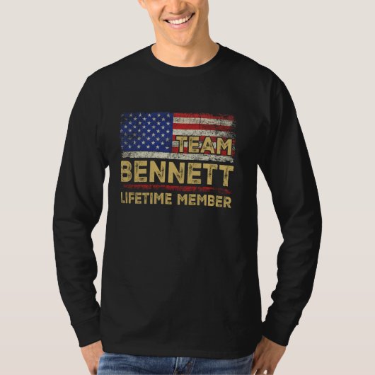 Bennett Achternaam Shirt Team Bennett Levenslang L (Voorkant)