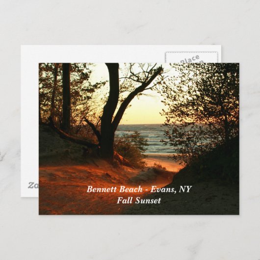 Bennett Beach - Evans, NY Briefkaart (Voorkant / Achterkant)