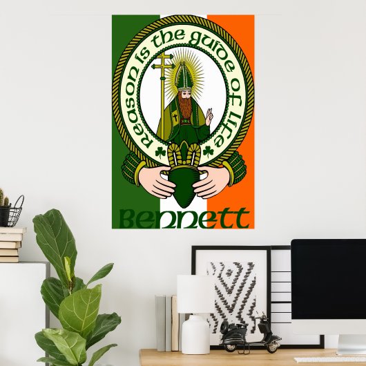 Bennett Clan Motto Poster Print (Thuiskantoor)