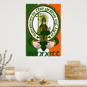 Bennett Clan Motto Poster Print (Keuken)