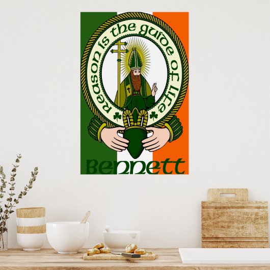 Bennett Clan Motto Poster Print (Keuken)