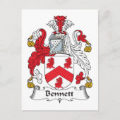 Bennett Family Crest Briefkaart (Voorkant)