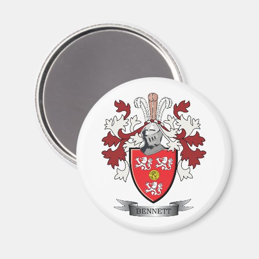 Bennett Family Crest Coat. Magneet (Voorkant / Achterkant)