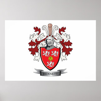 Bennett Family Crest Coat. Poster