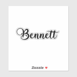 Bennett Naam - Handgeschreven kalligrafie Sticker