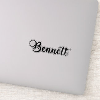 Bennett Naam - Handgeschreven kalligrafie Sticker
