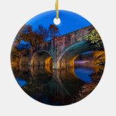 Bennett Spring Bridge Twilight Circle Ornament (Achterkant)