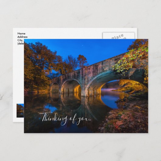 Bennett Spring Bridge Twilight Thinking U Briefkaa Briefkaart (Voorkant / Achterkant)