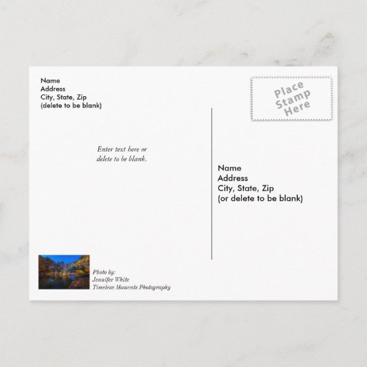 Bennett Spring Bridge Twilight Thinking U Briefkaa Briefkaart (Achterkant)