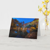 Bennett Spring Bridge Twilight Wenskaart Kaart (Gele Bloem)