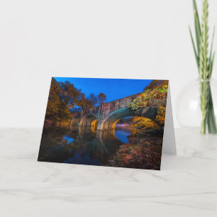 Bennett Spring Bridge Twilight Wenskaart Kaart