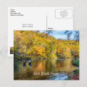 Bennett Spring Herfst Vispostkaart Word Gauw Beter Briefkaart (Voorkant / Achterkant)