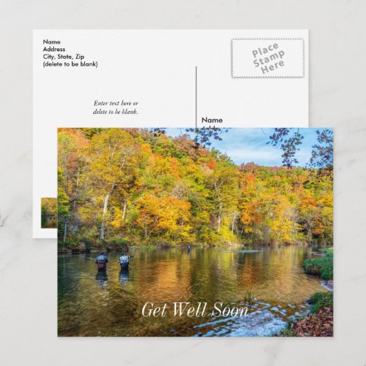 Bennett Spring herfst Vist Briefkaart (Voorkant / Achterkant)