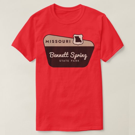 Bennett Spring State Park Missouri Welkomstbord T-shirt (Design voorkant)