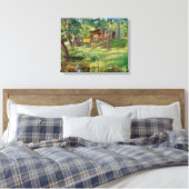 Bennett Springs Spring Uitzicht Tackle Shop Painti Canvas Afdruk (Insitu (Slaapkamer))