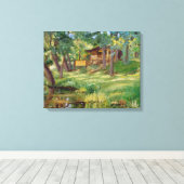 Bennett Springs Spring Uitzicht Tackle Shop Painti Canvas Afdruk (Insitu (Houten vloer))