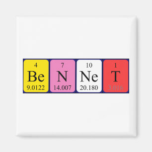 Bennetto periodieke lijstnaammagneet magneet