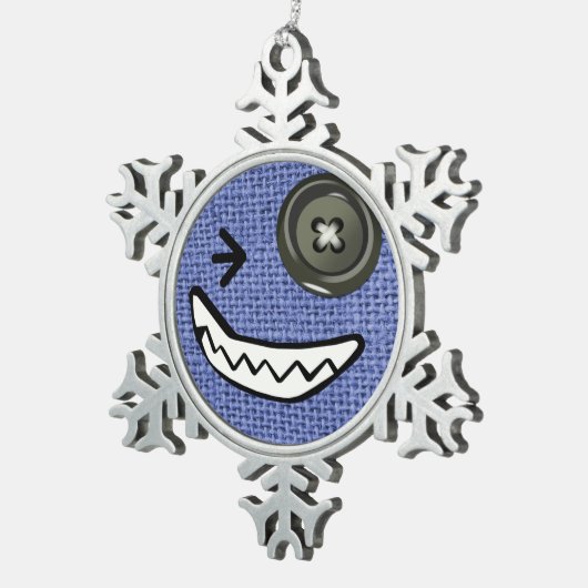 Bennettron Sherk Snowflake kerstversiering Tin Sneeuwvlok Ornament (Rechts)