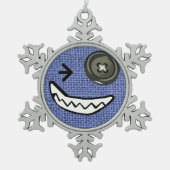 Bennettron Sherk Snowflake kerstversiering Tin Sneeuwvlok Ornament (Voorkant)