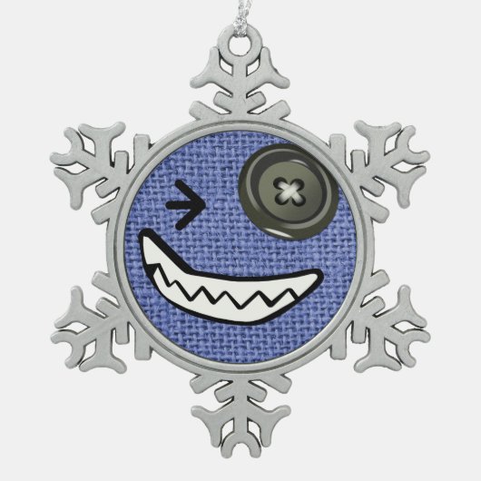 Bennettron Sherk Snowflake kerstversiering Tin Sneeuwvlok Ornament (Voorkant)