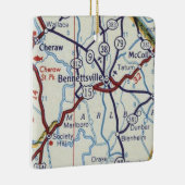 Bennettsville SC map Keramisch Ornament (Rechts)