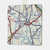 Bennettsville SC map Keramisch Ornament (Links)