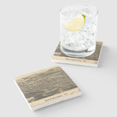 Bennington,  kaart Vermont Stenen Onderzetter (Zijkant)