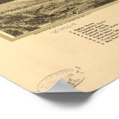Bennington Vermont 1887 Antiek Panorama Poster (Hoek)