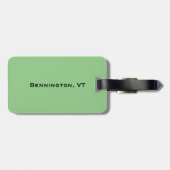 Bennington, VT Historische Bagagelabel van de Kaar (Achterkant horizontaal)