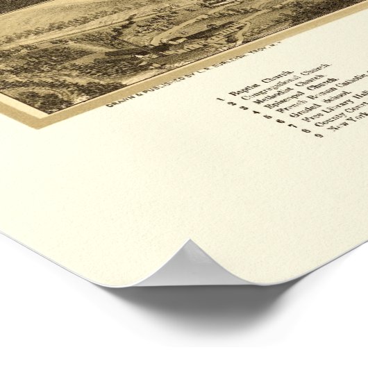 Bennington, VT Panorama Map - 1887 Poster (Hoek)