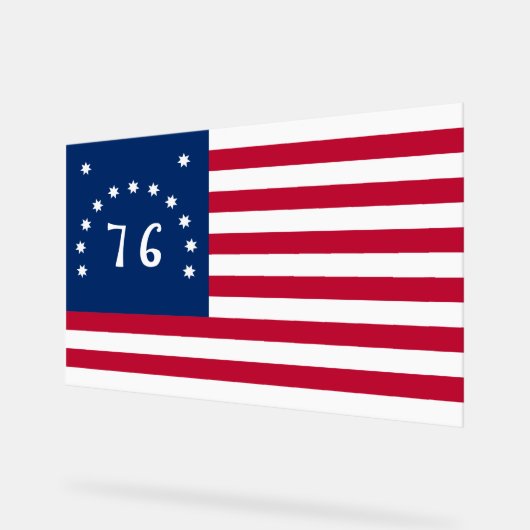 Bennington's Banner: De 76 Amerikaanse Battle Flag Acryl Bord (Hoek)