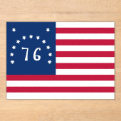 Bennington's Banner: De 76 Amerikaanse Battle Flag Acryl Uitnodigingen (Voorkant)