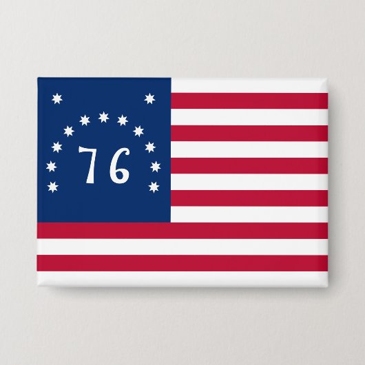 Bennington's Banner: De 76 Amerikaanse Battle Flag Button (Voorkant)