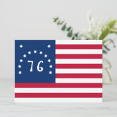 Bennington's Banner: De 76 Amerikaanse Battle Flag Feestdagenkaart (Staand voorkant)